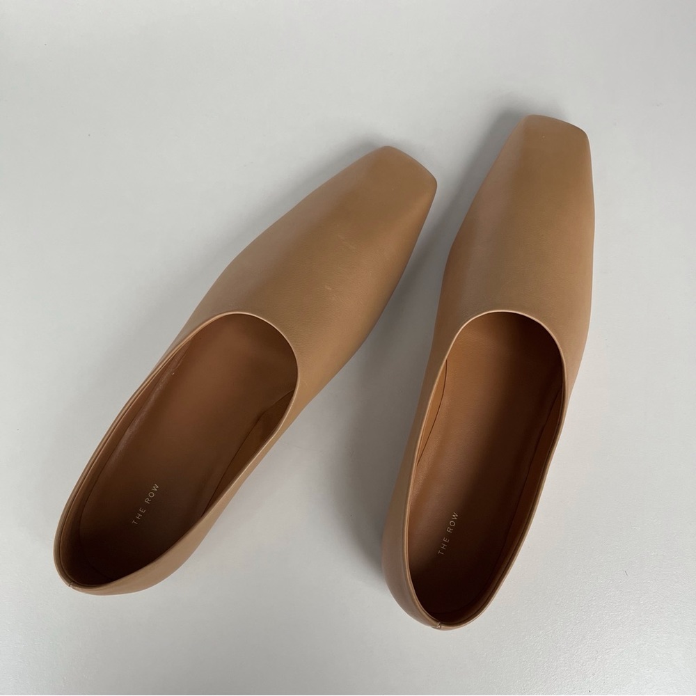 NIB The Row Square Toe Ballerina Leather Flats size 39.5
